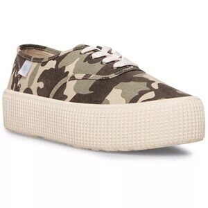 COOL PLANET BY STEVE MADDEN Stream Flatform Lace-up Sneakers Size 9